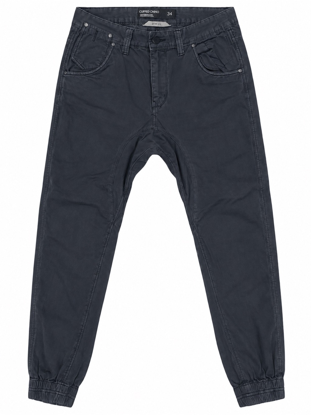 Cuffed Jogger Chino Jeans - Charcoal